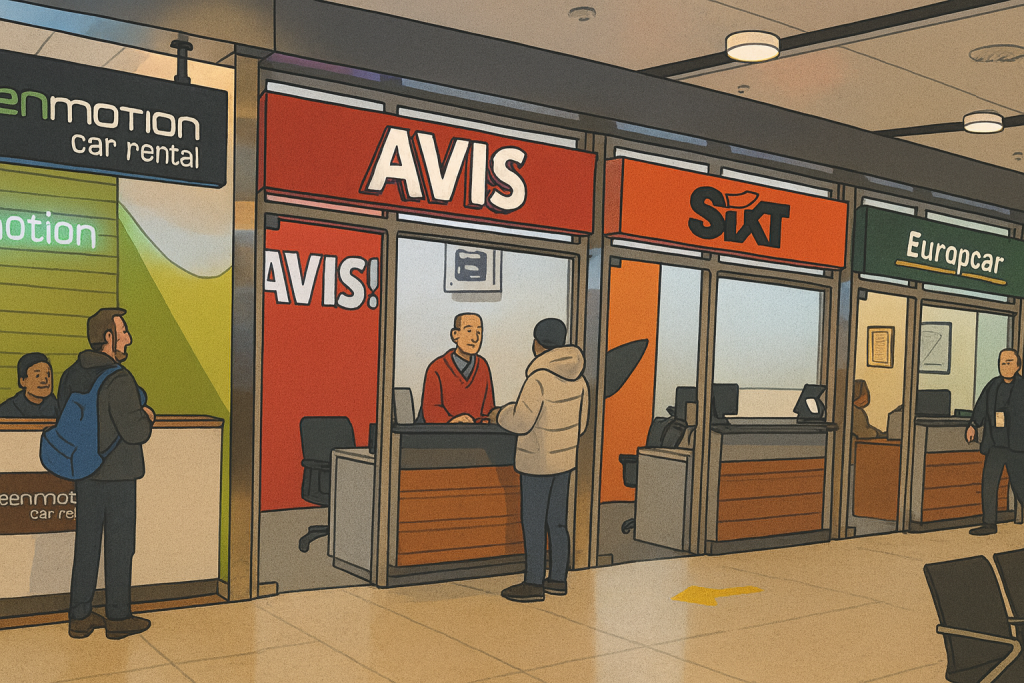 Rendering Istanbul Sabiha Gokcen Airport Car Rental Counters